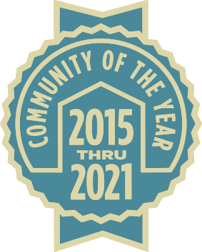 Community of The Year 2015 through 2021