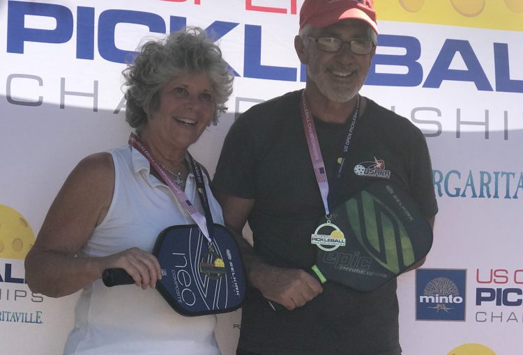 Steve and Theresa Demaio won the gold medal in the 3.0 Mixed Doubles age 65+ of the US Open Pickleball Championships.