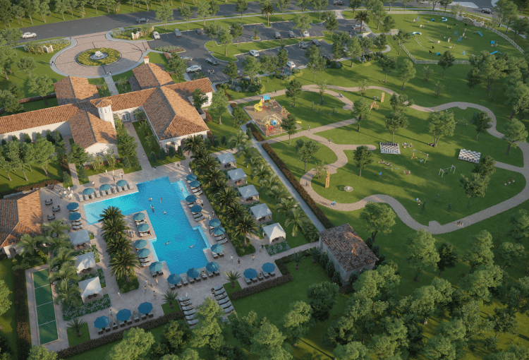 Maple Ridge Clubhouse From Above