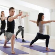 Yoga class with adults
