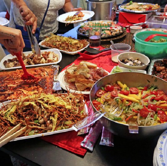 International Culture Club table spread Ave Maria, FL