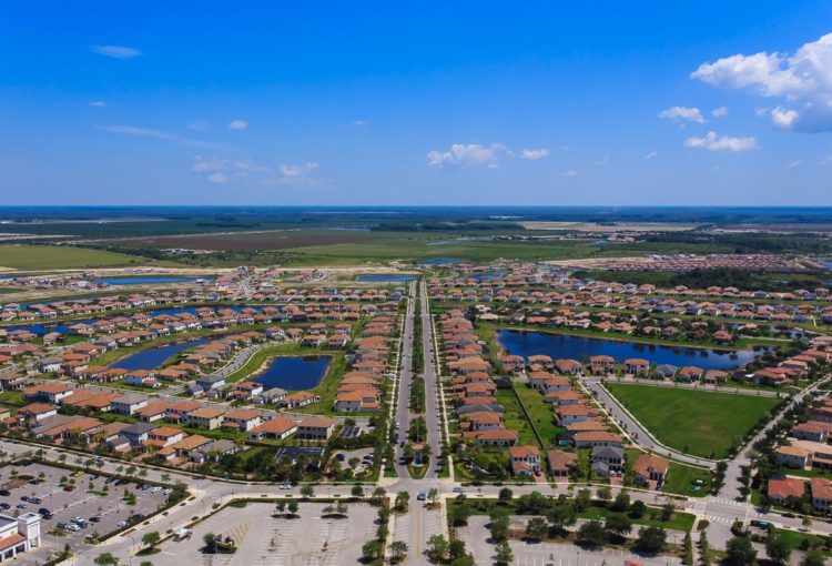 Aerial view of Maple Ridge in Ave Maria, Florida