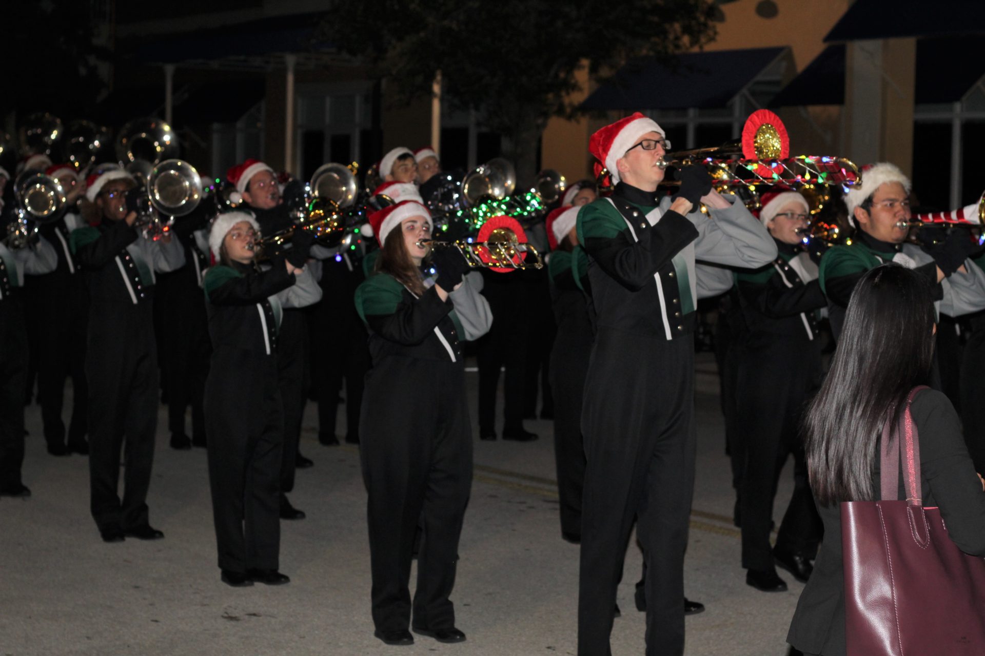 High School band in parade