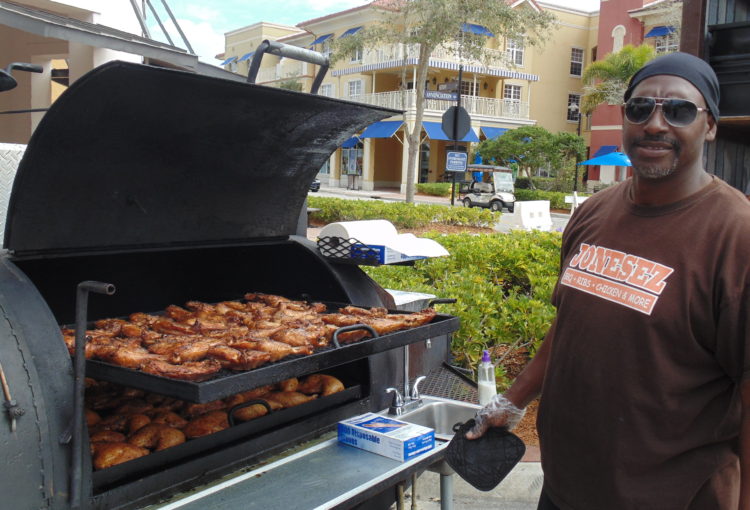 Blues, Brews & BBQ Event in Ave Maria, Florida - food on the open grill