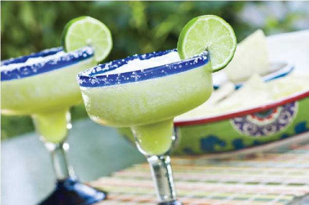 2 margaritas in glass