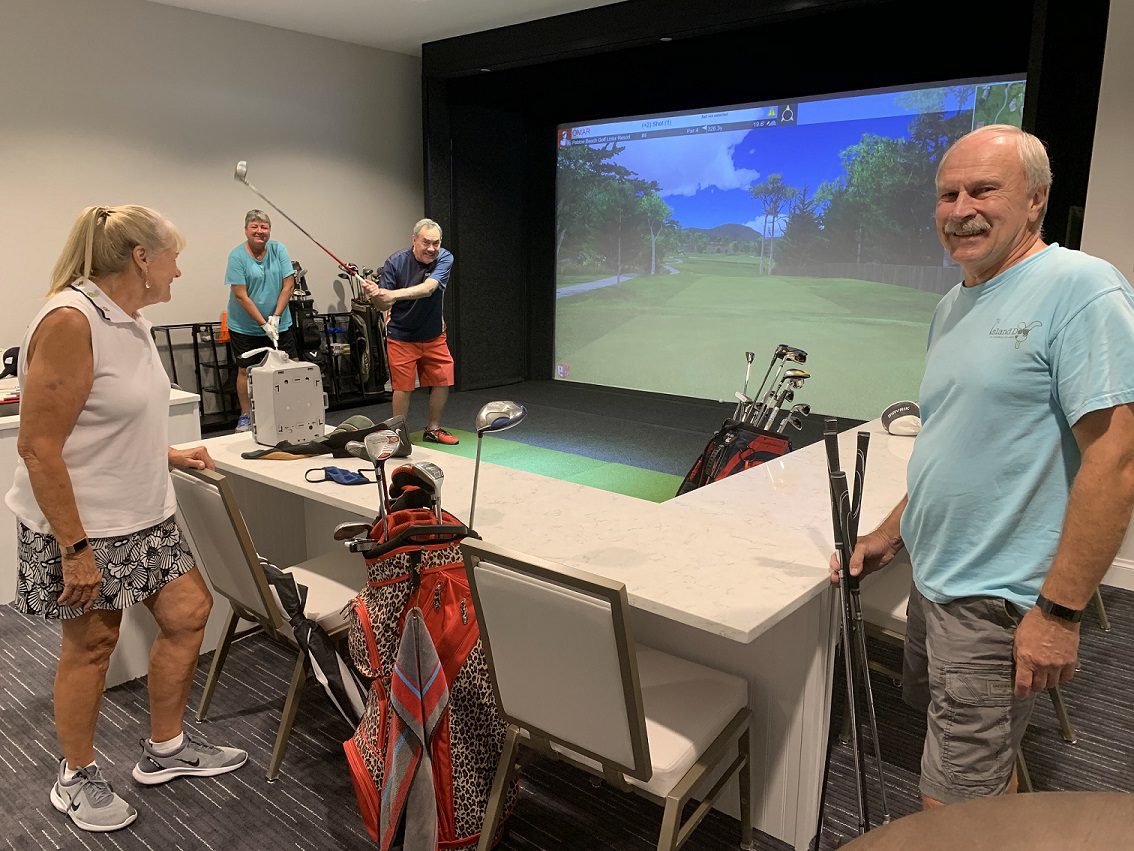 Golf simulator photo - simulator in use