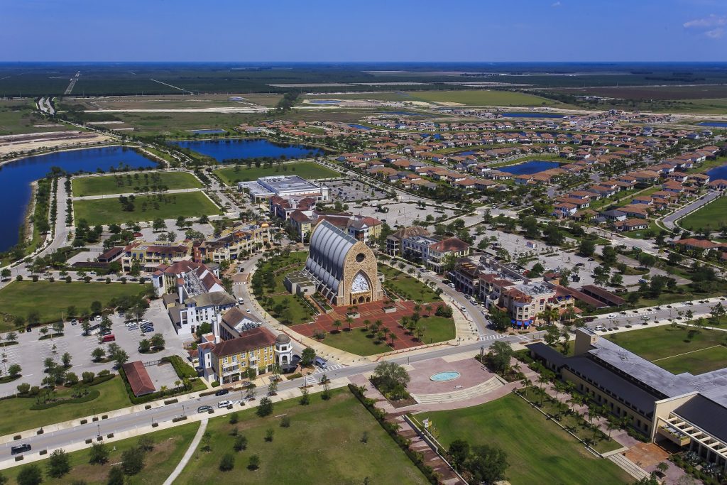 Aerial of Ave Maria Town Center