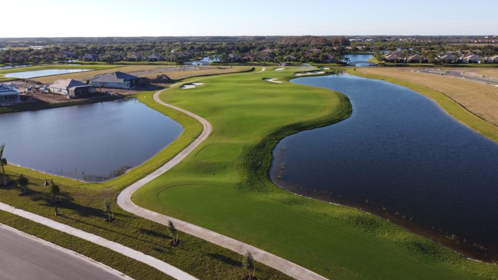 Aerial of The National Golf & Country Club by Lennar, hole 12