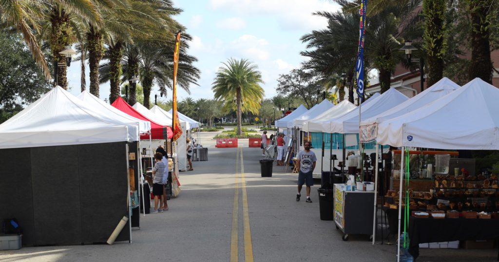 Arts and Crafts Festival tents Ave Maria, Florida