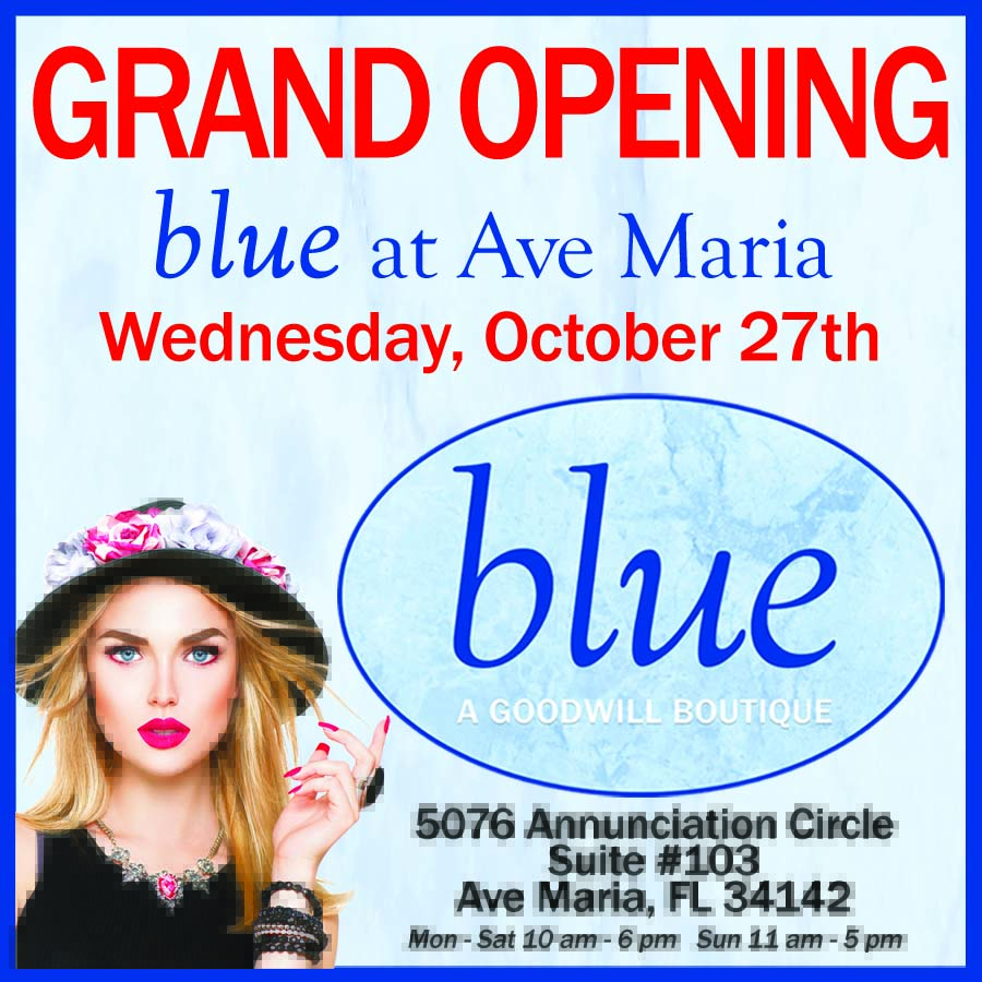 Blue Boutique Goodwill Ave Maria, Florida flyer