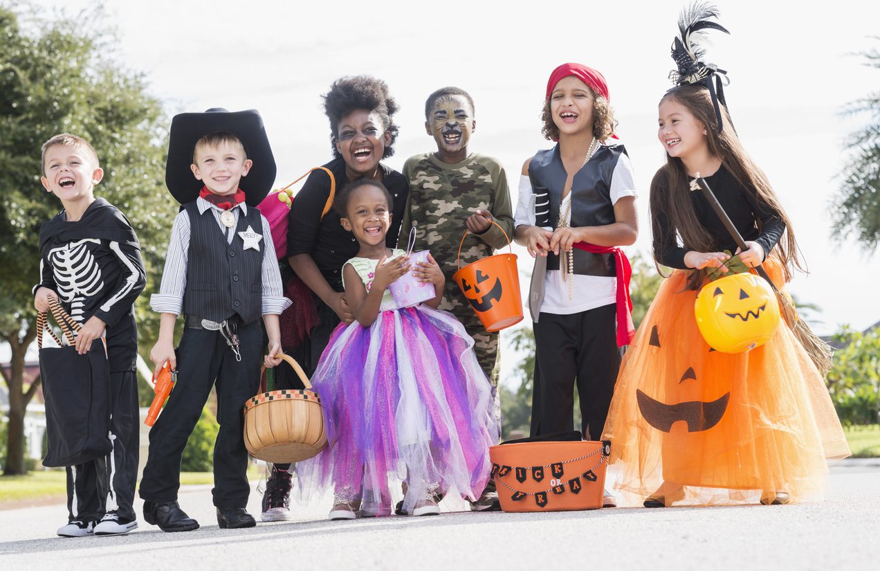 Kids in costumes