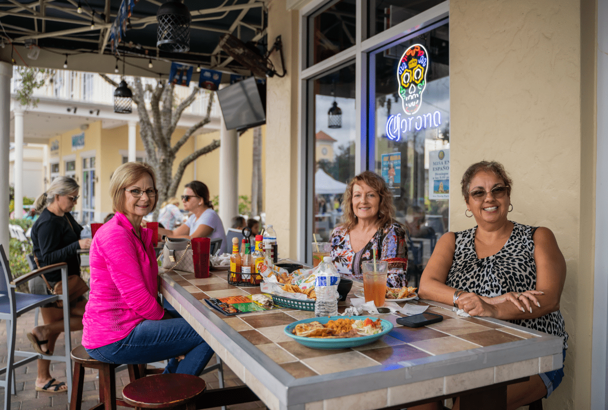 Friends dine at Lozano's Mexican Restaurant