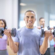 Group of adults working out