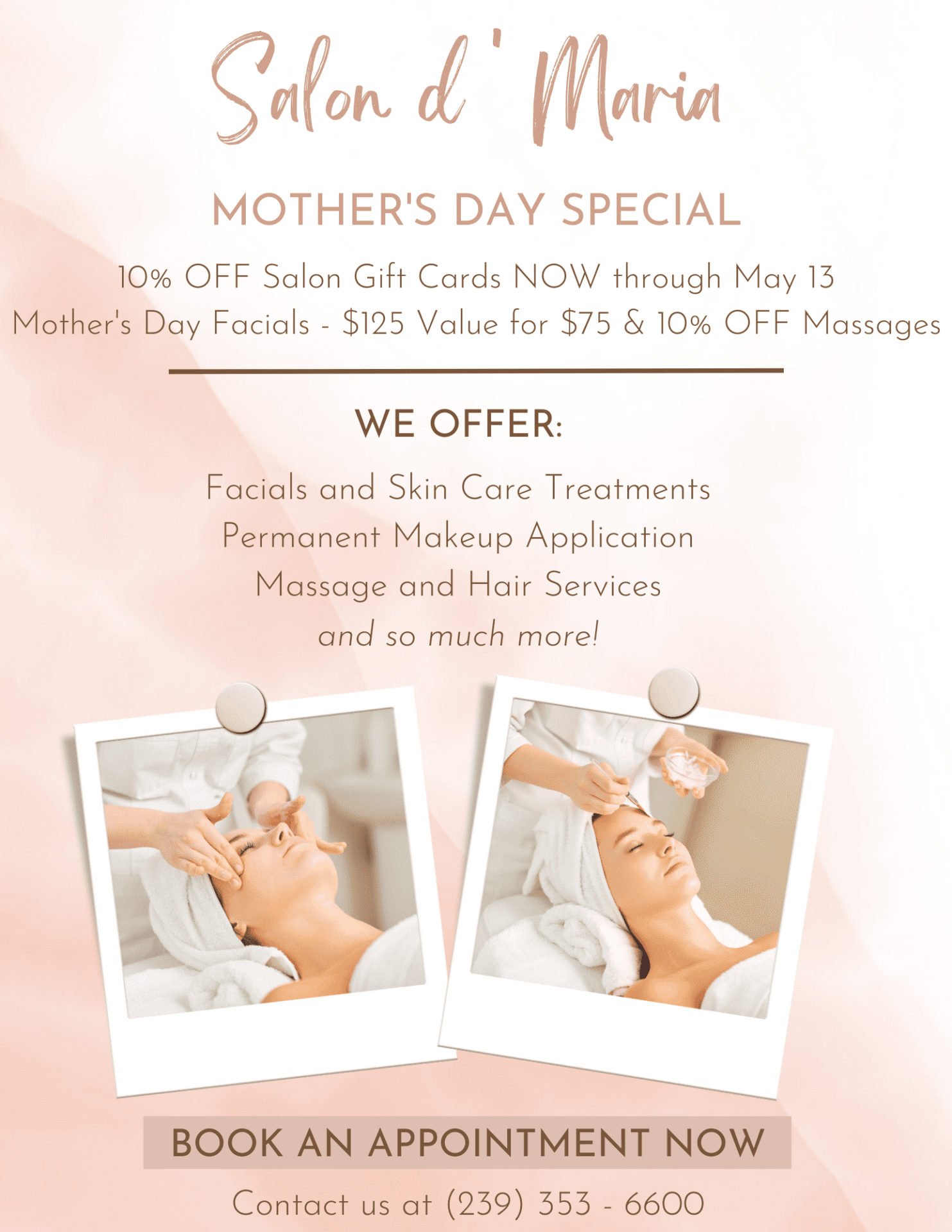 Salon d' Maria Mother's Day Flyer