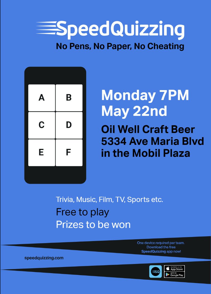 OWCB Speed Quizzing Trivia Flyer