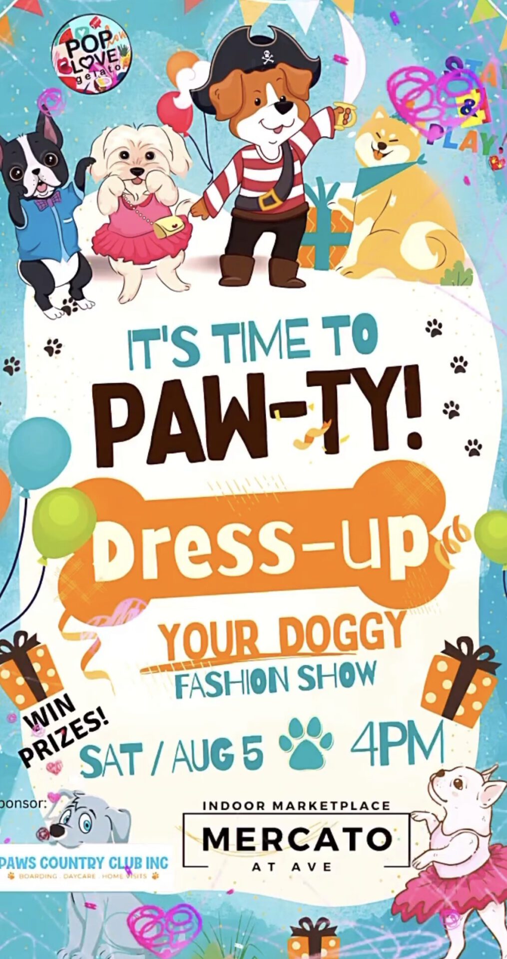 Mercato at Ave Doggy Fashion Show Flyer