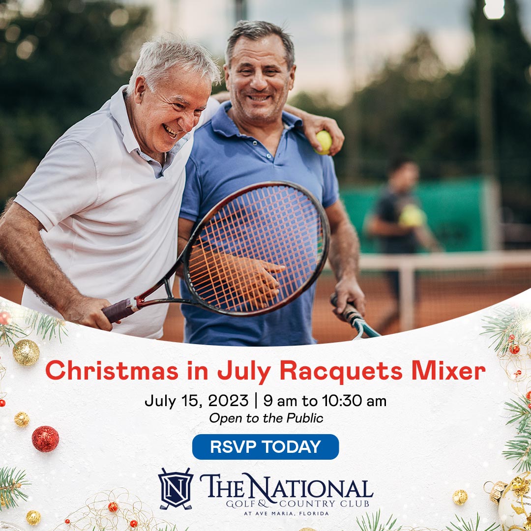 Christmas in July Flyer for The National at Ave Maria