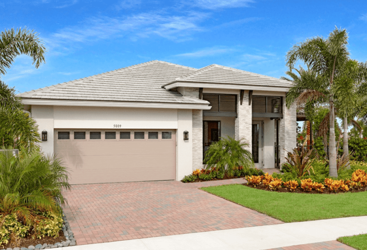 CC Homes one-story Gulf model elevation