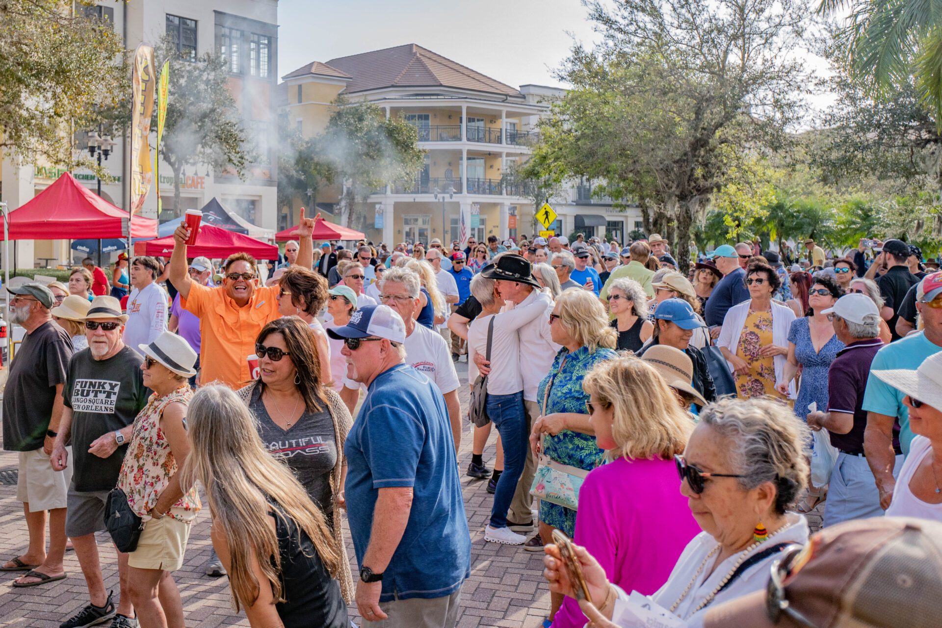 2023 Blues, Brews & BBQ Festival crowd in the Ave Maria Town Center
