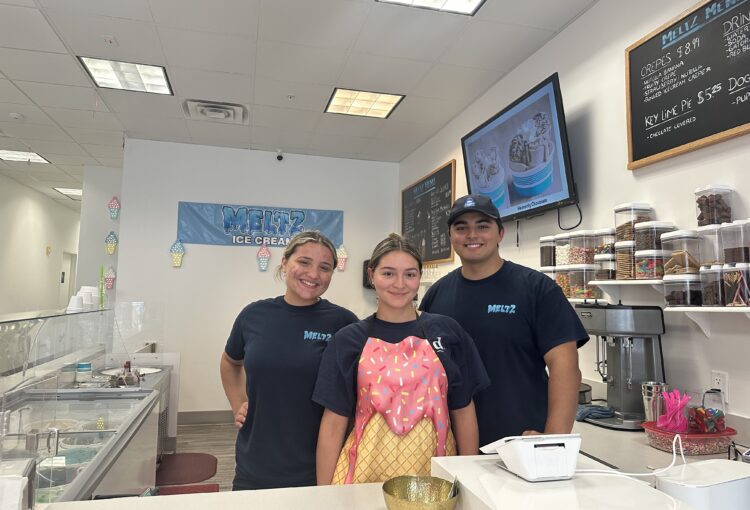 Staff at Meltz Ice Cream Shop in Ave Maria,FL