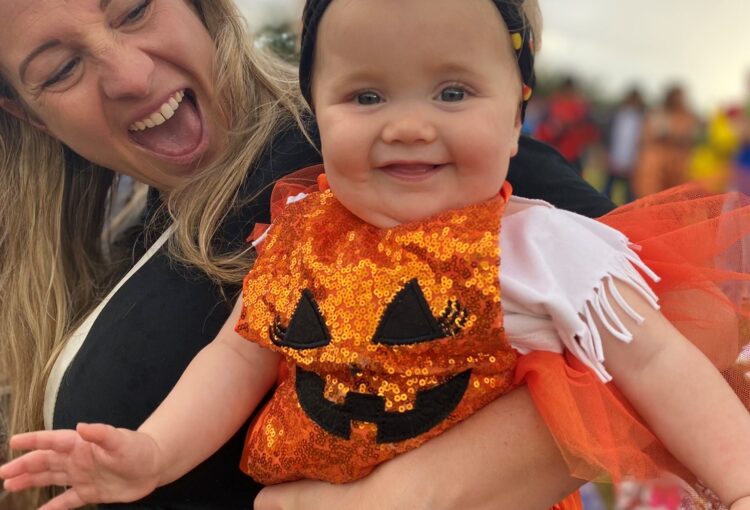 Mom and daughter at Ave Maria Trunk or Treat