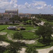 Aerial of Ave Maria Veterans Memorial progress creation