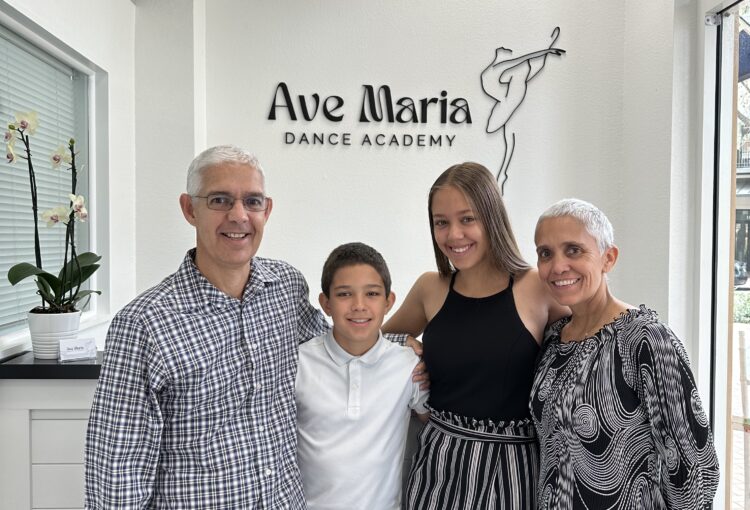 Van Wyk Family of Ave Maria Dance Academy. Pictured Left to Right: Charl, Nathan, Adryan, and Okkie Van Wyk.