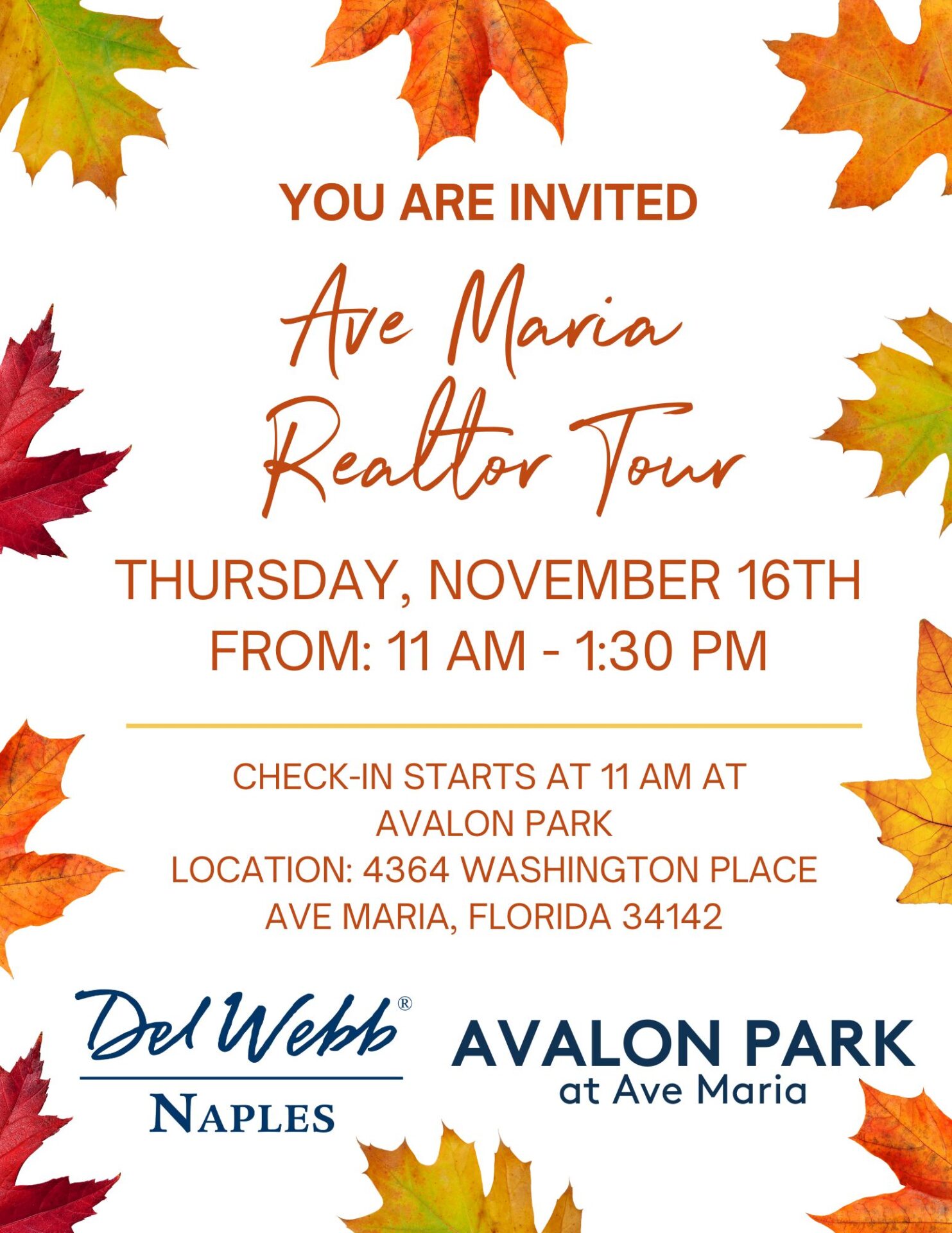 Give Thanks Realtor Event Flyer by Pulte Homes