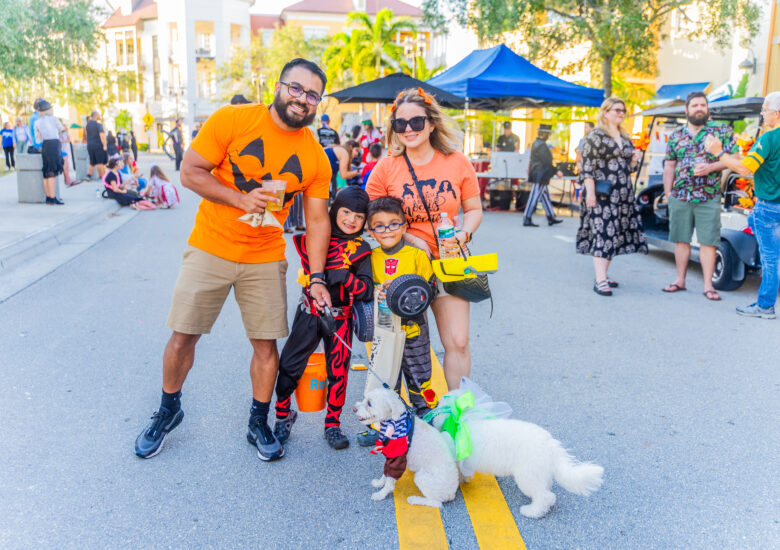 Event attendees at Ave Mria's 2023 Trunk-or-Treat