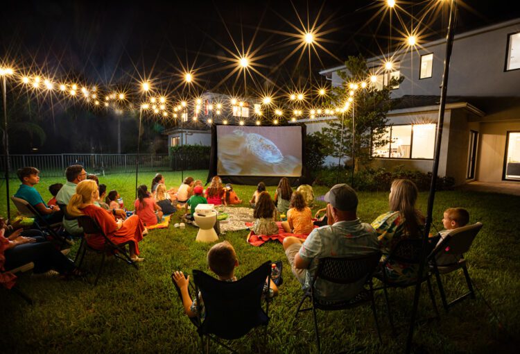 Backyard Movie Night in Ave Maria, FL