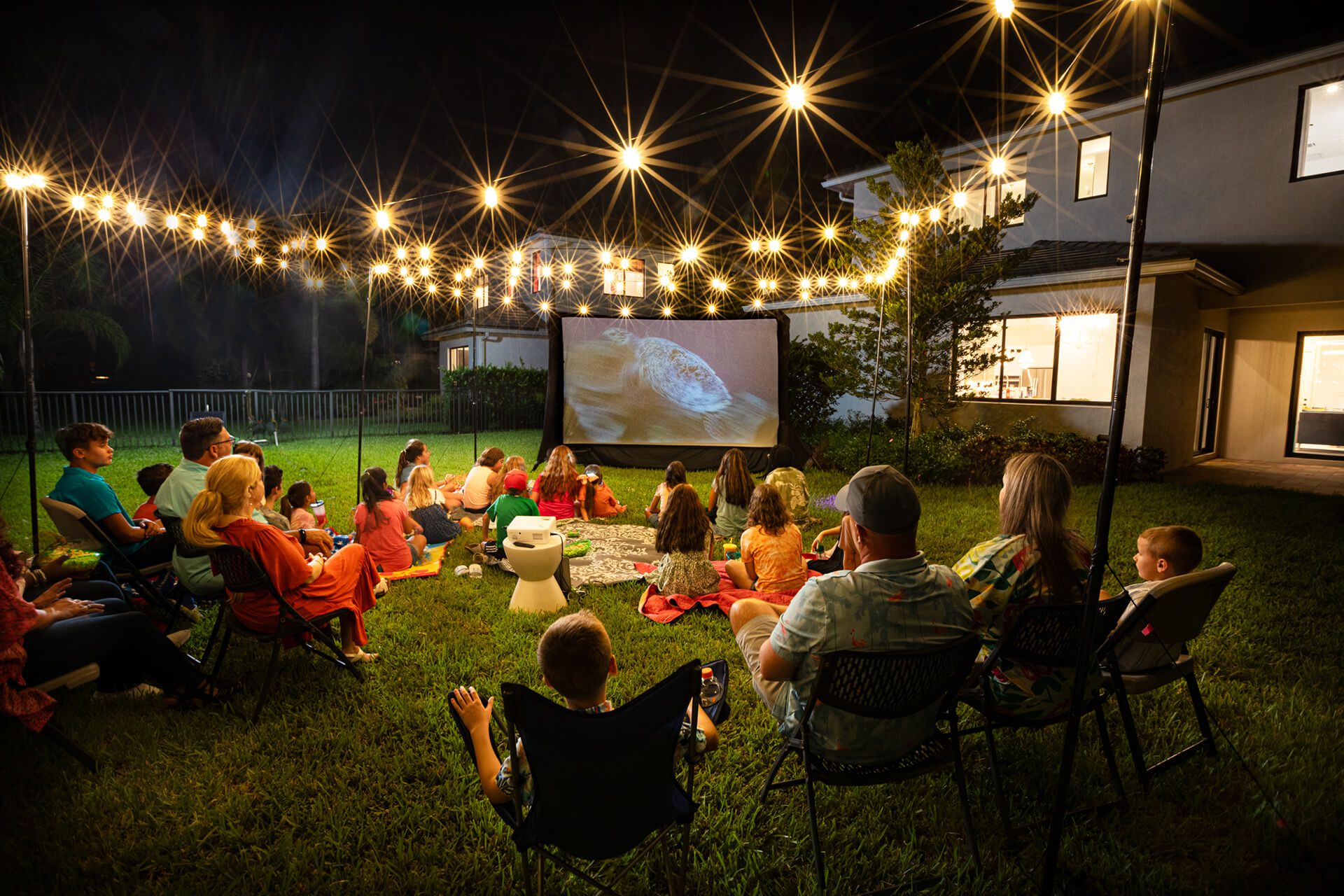 Backyard Movie Night in Ave Maria, FL