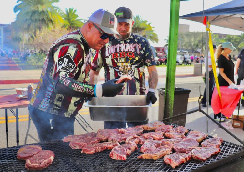 Grill team cooks over 90 steaks at 2024 Sunshine State Steak Cook-Off