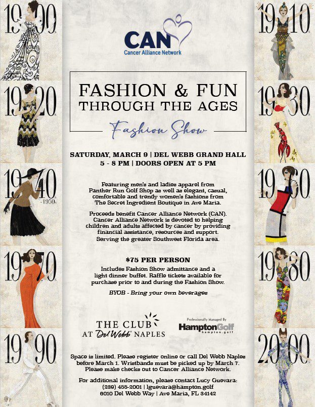 2024 Del Webb Naples Fashion Show Flyer