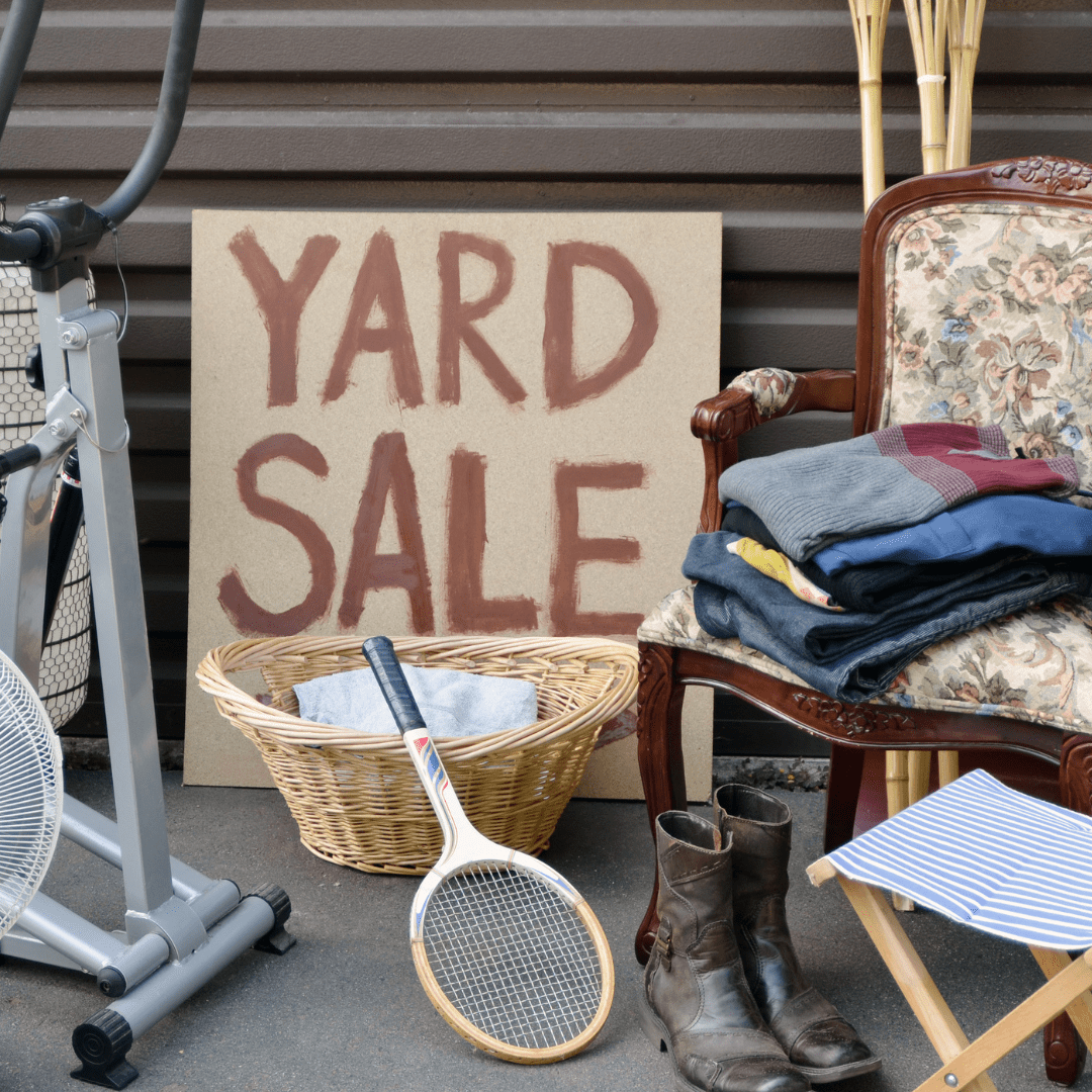 Community Yard Sale image with gently used items