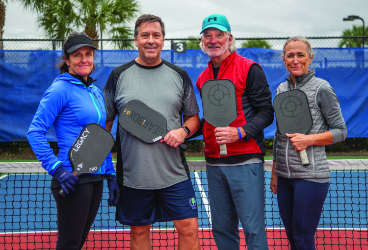 Group of friends attend Del Webb Naples 2023 Winterfest Open