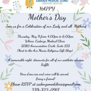 Cadenza Medical Clinic Mother's Day 2024 event flyer