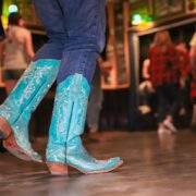 Blue Country dancing boots
