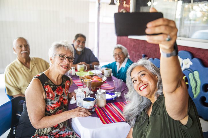 Group of friends taking a selfie