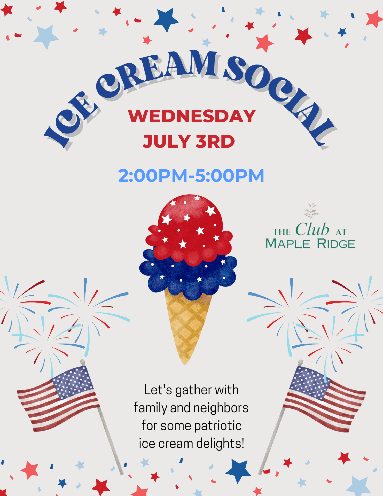 Ice-cream Social Event Flyer