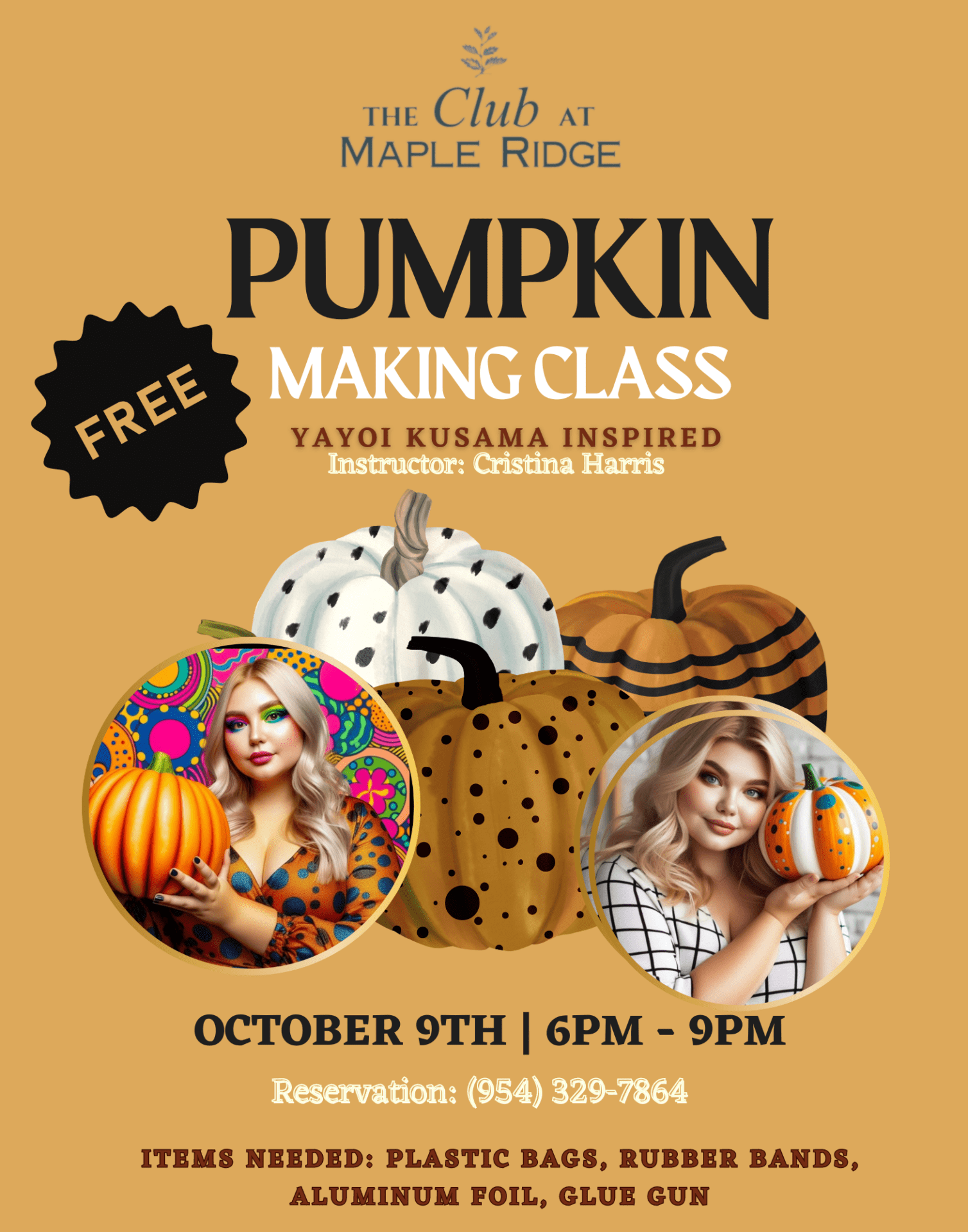 Free Pumpkin Making Class Flyer