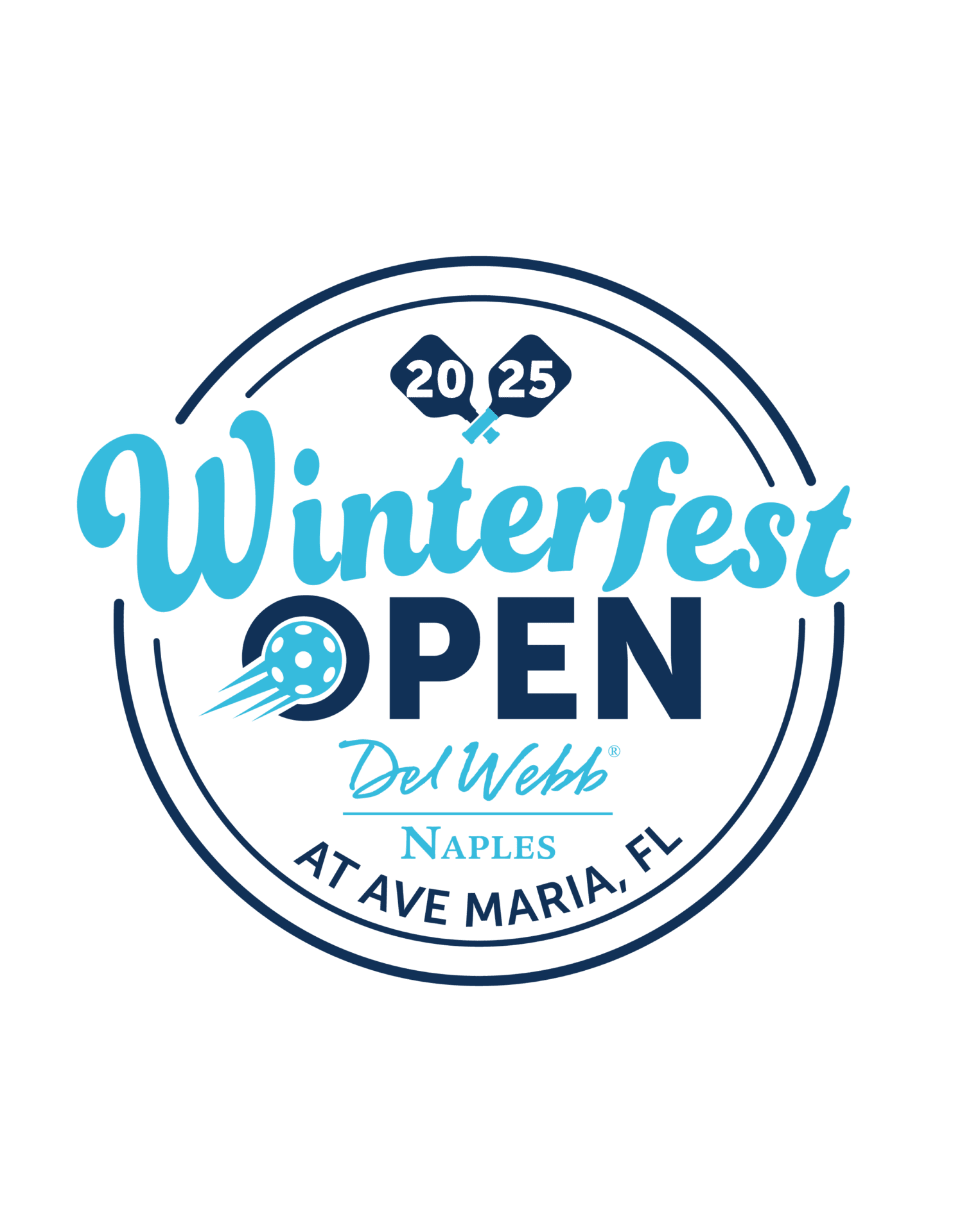 Winterfest Open l Del Webb Naples at Ave Maria 2025 - Pickleball Tournament Logo