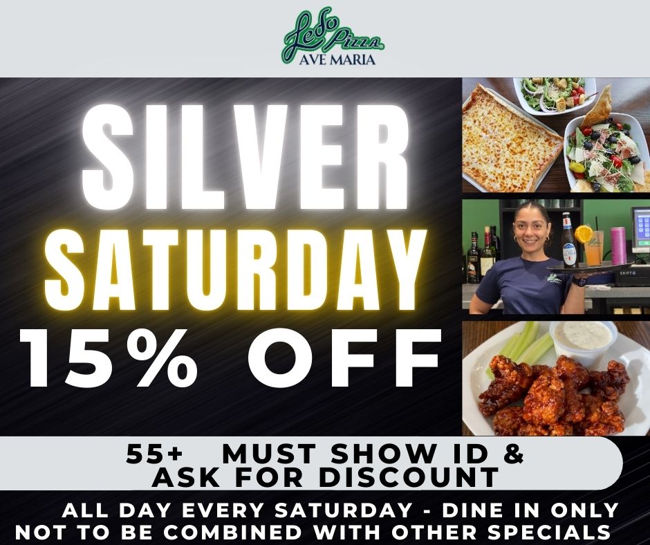 Silver Saturday 15% OFF Ledo Pizza Deal