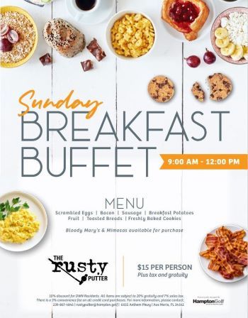 Sunday Breakfast Buffets at The Rusty Putter