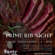 Prime Rib Night, Every Wednesday at The Rusty Putter