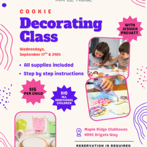 Cookie Decorating Class at The Club at Maple Ridge