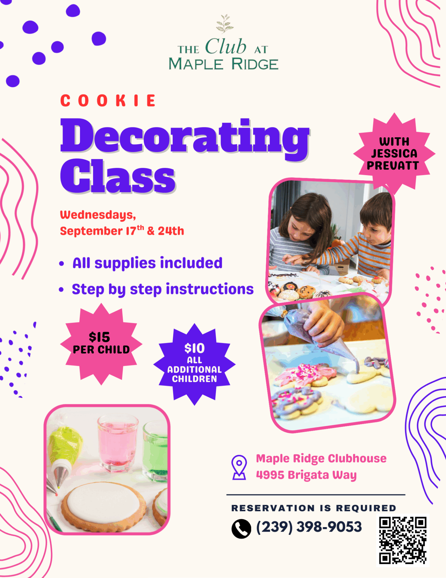 Cookie Decorating Class at The Club at Maple Ridge