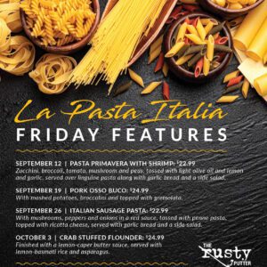 Friday La Pasta Italia Features at The Rusty Putter